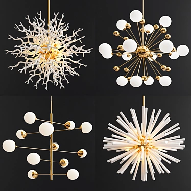 Exclusive Chandeliers: Elegant Illumination Collection 3D model image 1 