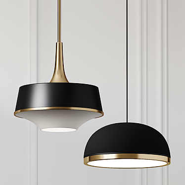 Elegant Pendant Light Set 3D model image 1 