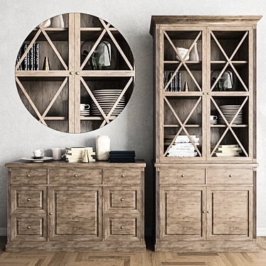 Elegant Cabinets: 3dsmax2014 & V-ray 3D model image 1 