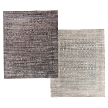 Anatolia Hand-Knotted Wool & Silk: Exquisite Restoration Hardware Carpet 3D model image 1 