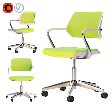 Steelcase Qivi Office Chair Set2 3D model image 1 