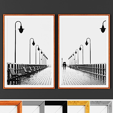 Versatile Picture Frame Set - Choose from 5 Elegant Frames 3D model image 1 