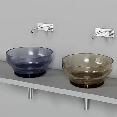 Elegant Murano Sink Set by Rexa 3D model image 1 
