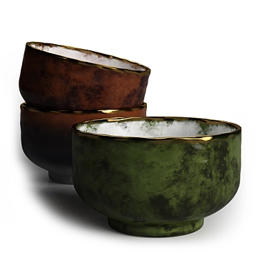 Modern Decorative Bowl Set 3D model image 1 