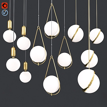 Modern Ceiling Light Set 29 3D model image 1 