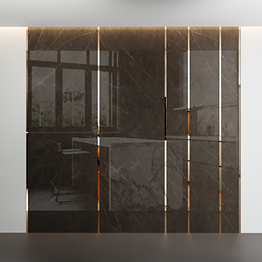 Liem Brass-Infused Wall Panel 3D model image 1 