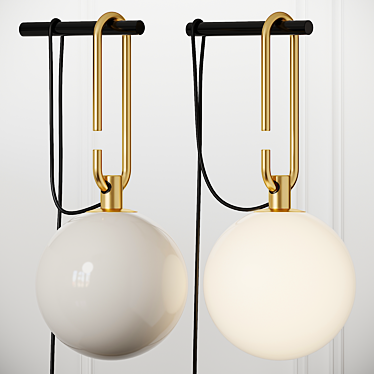 Modern NH Wall Lamp 3D model image 1 