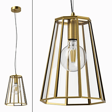 Modern Brass Genni Lightstar Chandelier 3D model image 1 