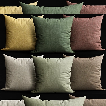3D Decorative Pillows Set 3D model image 1 