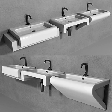 ArtCeram Washbasin: La Fontana L065 3D model image 1 