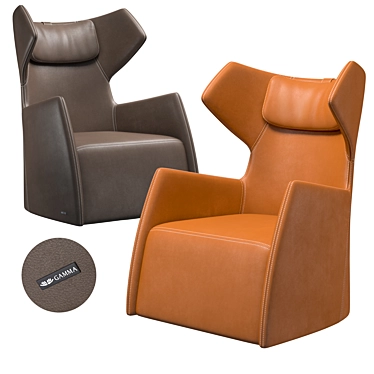 Gamma Lounge Chair - Sleek and Stylish 3D model image 1 