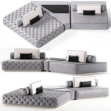 Luxurious Cavalli Darlington2 Sofa: Ultimate Comfort and Elegance 3D model image 1 