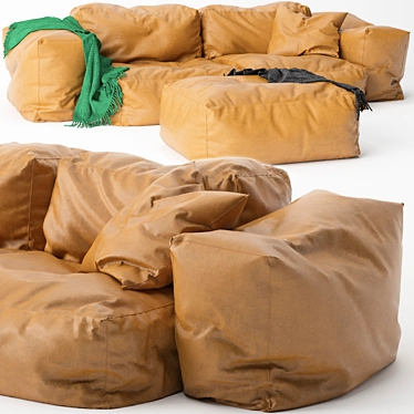 Modular Italian Sofa - Oblong Collection 3D model image 1 
