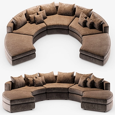 Modern Italian Loman Sofa 3D model image 1 