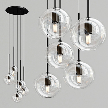 Bonito Glass Pendant Light 3D model image 1 