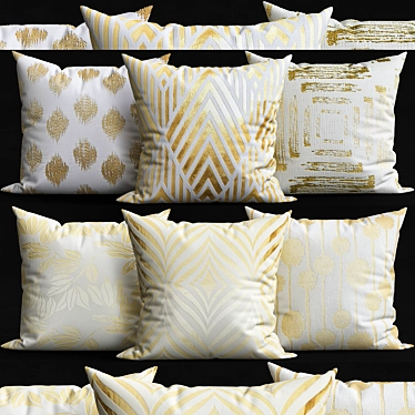 Luxury Throw Pillows: Elegant Home Décor 3D model image 1 