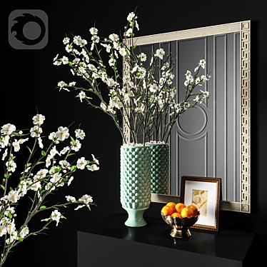 Blossom Console Set - Cherry Sakura Vase 3D model image 1 