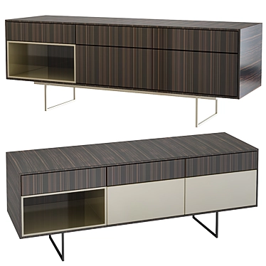 Elegant Treku Aura Credenza 3D model image 1 