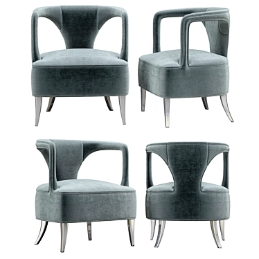 Karoo Armchair: Luxuriously Unwind in Style 3D model image 1 