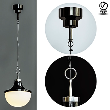 Modern Industrial Pendant Light 3D model image 1 