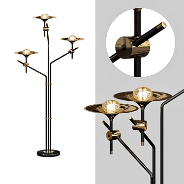 Sleek Skew Floor Lamp 3D model image 1 