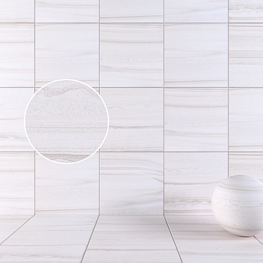 Multi-Texture HD Wall/Floor Tiles - Single White 3D model image 1 