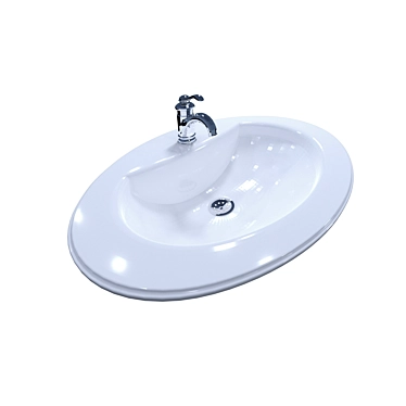 Elegant Bathroom Wash Basin 3D model image 1 