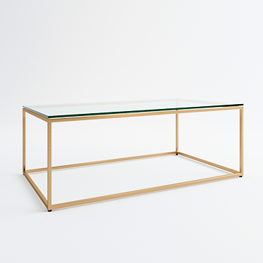 Sleek West Elm Coffee Table 3D model image 1 