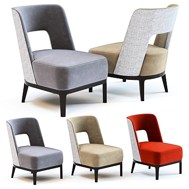 Elegant Donnelly Armchair: 3D Model with 3 Colors 3D model image 1 