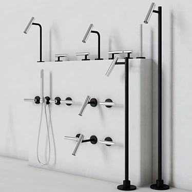 Sleek Cilindro Collection for Modern Bathrooms 3D model image 1 