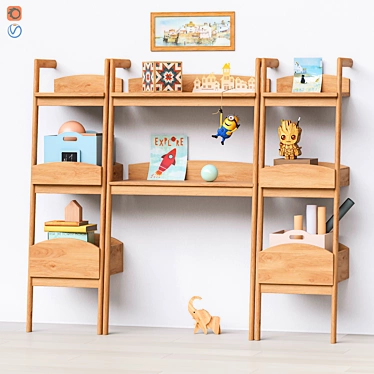 Modular Toy and Furniture Set 3D model image 1 
