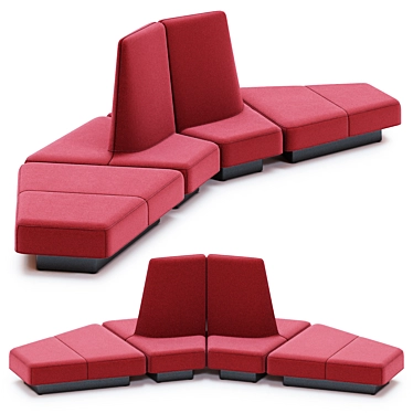 Versatile Rhyme Modular Seating 3D model image 1 