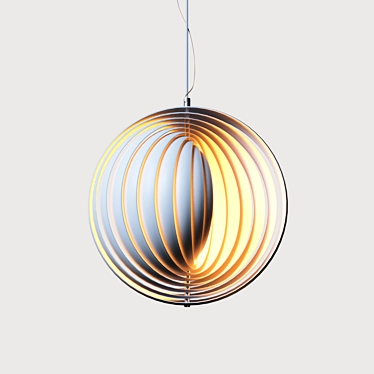 Luminous Orbit: Moonart Pendant 3D model image 1 