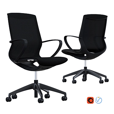 Elegant Black MARICS Chair 3D model image 1 