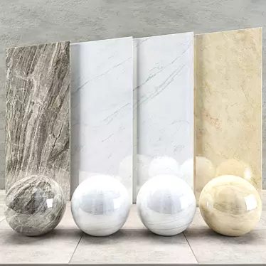 Marble Variety Texture Set 3D model image 1 