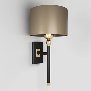 Heathfield Modern Black Brass Table Lamp 3D model image 1 