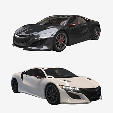Sleek Acura NSX: Smooth Material, Multiple Formats 3D model image 1 