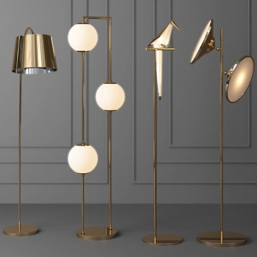 Modern Floor Lamp Collection 3D model image 1 