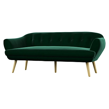 Keaton 3 Seater Sofa: Comfort Meets Style 3D model image 1 