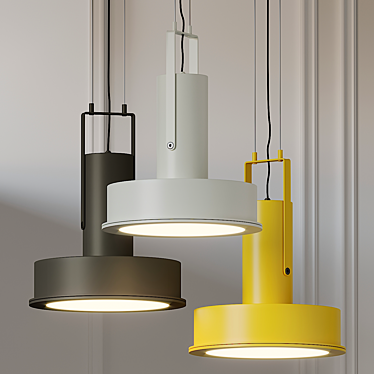 Modern Domus LED Pendant Light 3D model image 1 