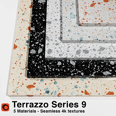 Terrazzo Seamless Material Collection 3D model image 1 