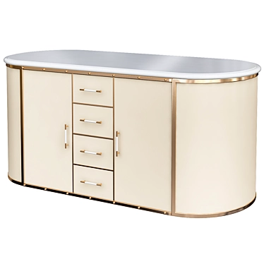 Elegant Dresser Console Table 3D model image 1 