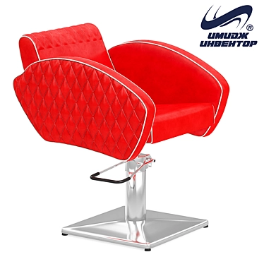 Elite Hairdressing Chair with Stylish Stitching 3D model image 1 