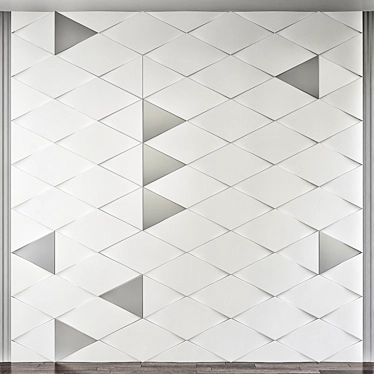 Modern Decorative Wall Panel 3D model image 1 