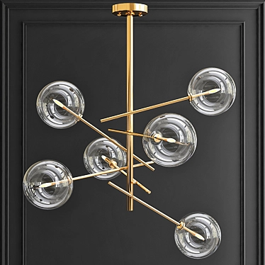 Elegant Bolle Chandelier: Modern Loft Hanging Lamp 3D model image 1 