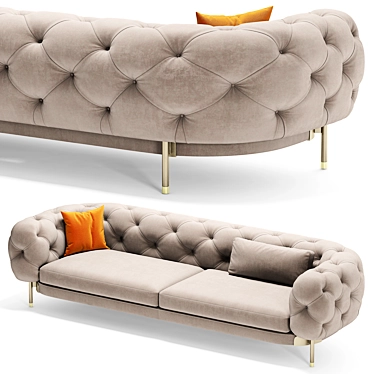 Luxurious Atenae Sofa by Cantori 3D model image 1 