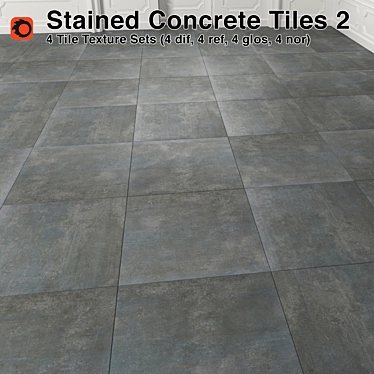 Artisanal Concrete Tiles - 2: High Quality Material & Textures 3D model image 1 