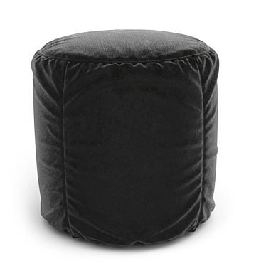 Luxury Velvet Poufette Chair 3D model image 1 
