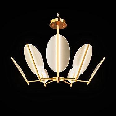 Postmodern Designer Chandelier with LED Lighting 3D model image 1 