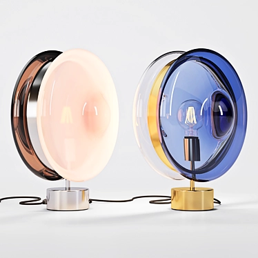 Bomma Orbital Glass Table Lamp: Hand-blown, Hypnotic Design 3D model image 1 
